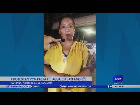 Residentes protestan por falta de agua en San Andre?s, Sabanitas