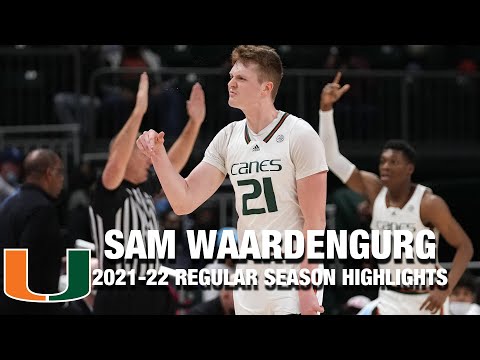 Acc Football Basketball 🏀 Sam Waardenburg Regular Season Highlights | Miami Forward