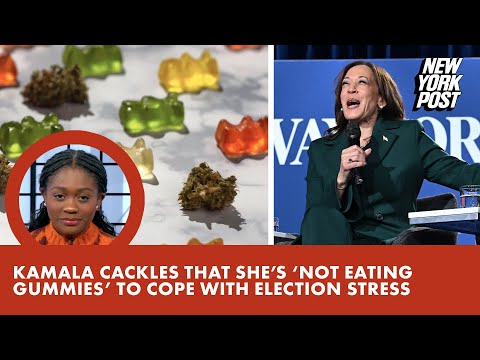 Kamala Harris cackles that she’s ‘not eating gummies’ to cope with election stress