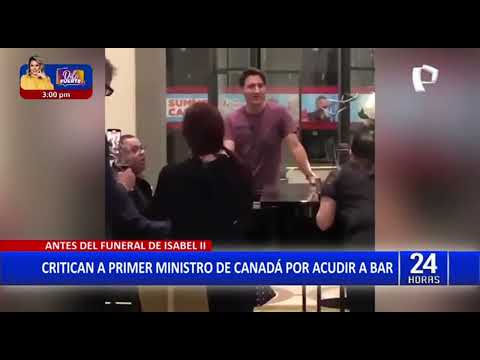 Primer ministro de Canadá es captado cantando en un bar antes del funeral de Isabel II