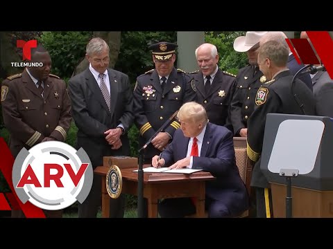 Trump firma orden ejecutiva para reformar policía en EE.UU. | Al Rojo Vivo | Telemundo