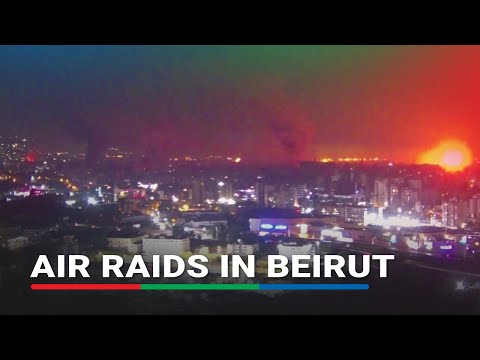 Air raids light up Beirut night sky as Israel steps up attacks against Hezbollah | ABS-CBN News