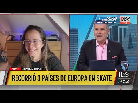 Recorrió tres países de Europa en skate