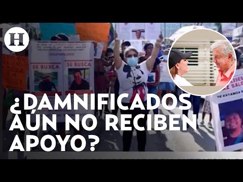 Damnificados por Otis protestan ante visita de AMLO,aseguran que hay más de 8 mil personas sin apoyo