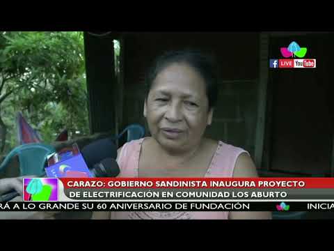 Gobierno Sandinista inaugura proyecto de electrificación en Los Aburto en Carazo