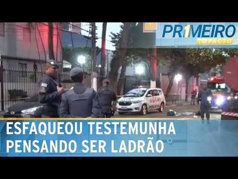 Homem esfaqueia testemunha de roubo achando que era o ladrão | Primeiro Impacto (22/08/24)