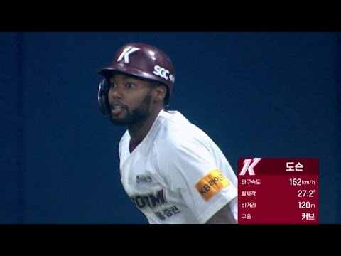 [롯데 vs 키움] 키움 덕아웃의 응원단장 도슨의 투런 홈런!! | 4.12 | KBO 모먼트 | 야구 주요장면