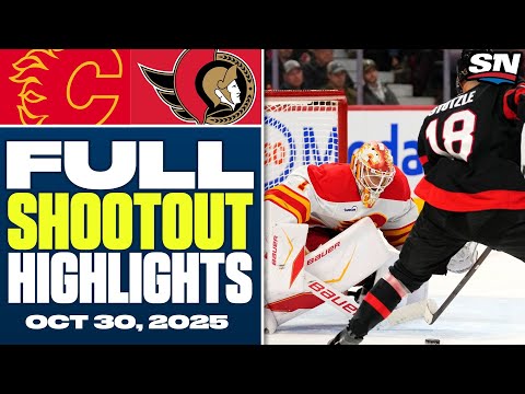 Calgary Flames at Ottawa Senators | FULL Overtime Highlights - October 30, 2025