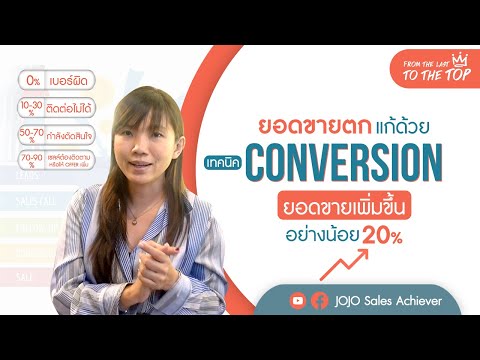 JOJO Sales Achiever แก้ยอดตกกับเทคนิคconversion