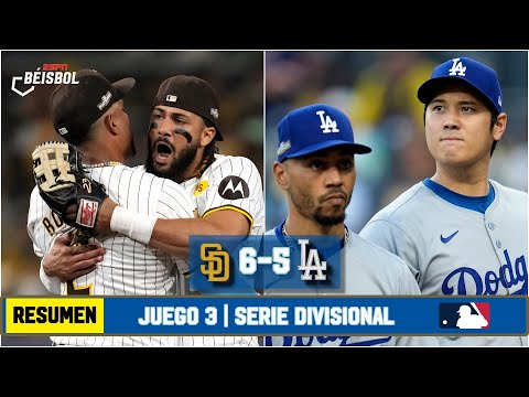 PADRES resistió y venció a DODGERS para poner la SERIE a su favor 2-1 | ESPN Béisbol | Resumen | MLB