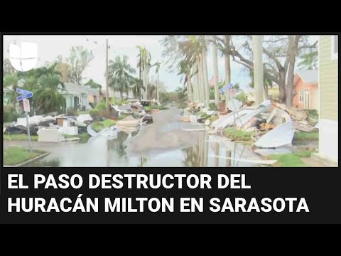 Recorremos una de las zonas en Florida destruidas por el huracán Milton