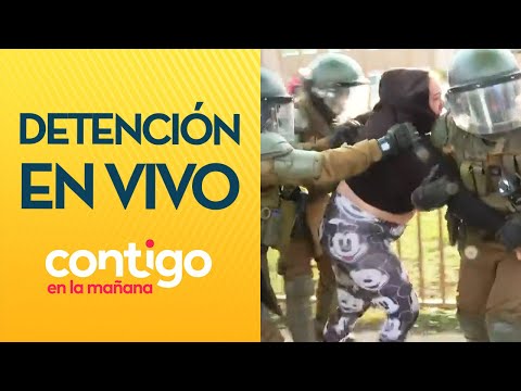 ¡ESTÁ EMBARAZADA!: La tensa detención de mujer en desalojo en Meiggs - Contigo en la Mañana