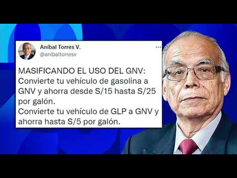 Aníbal Torres recomienda convertir vehículos de GLP a GNV ante alza de precios de la gasolina