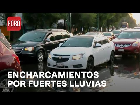 CDMX: Encharcamiento por fuertes lluvias en Reforma y Eje 1 Norte - Las Noticias