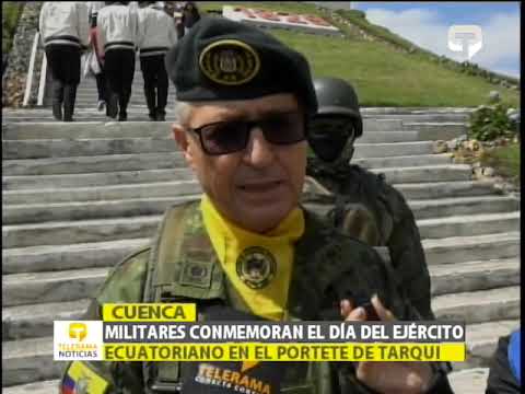 Militares conmemoran el día del ejército Ecuatoriano en el Portete de Tarqui