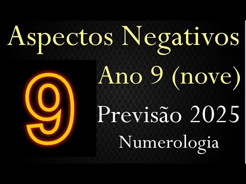 Aspectos Negativos do Ano 2025 com a regência do n° 9   Previsão 2025  Regentes de 2025