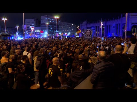 Barcelona acoge la manifestación de Desokupa hacia la plaza Espanya