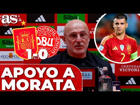 DE LA FUENTE AGRADECE el APOYO del PÚBLICO a MORATA | ESPAÑA 1 - DINAMARCA 0 | UEFA NATIONS LEAGUE