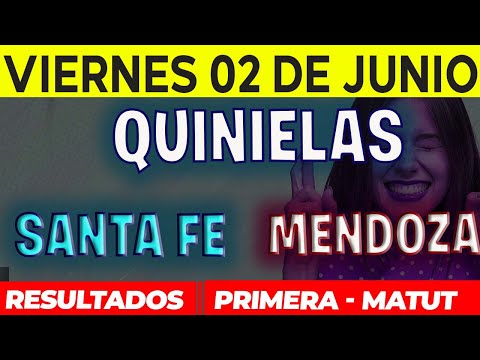 Quinielas Primera y matutina de Santa Fé y Mendoza, Viernes 2 de Junio