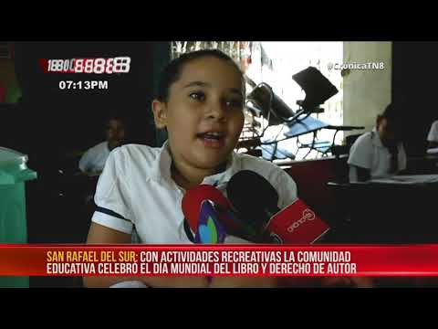 Comunidad educativa en San Rafael del Sur celebran Día Mundial del Libro - Nicaragua