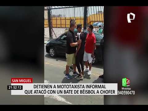 San Miguel: detienen a mototaxista informal que atacó a un sujeto con bate de beisbol