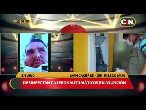 La Municipalidad de Asunción realiza desinfección de cajeros automáticos de la ciudad