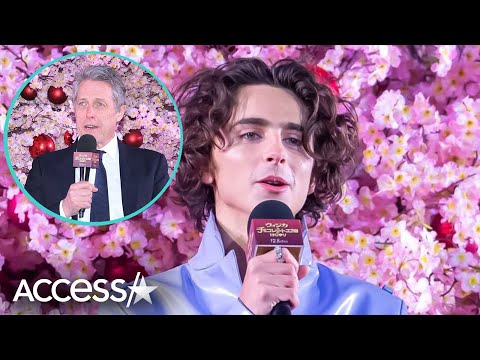 Timothée Chalamet Sings To Hugh Grant at 'Wonka' Tokyo Premiere