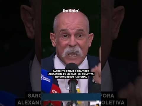 SARGENTO FAHUR GRITA 'FORA ALEXANDRE DE MORAES' EM COLETIVA NO CONGRESSO NACIONAL