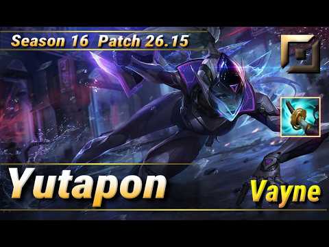 【JPサーバー/C1】DFM Yutapon ヴェイン(Vayne) VS シェン(Shen) TOP - Patch26.15 JP Ranked【LoL】