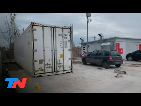 Florencio Varela: instalan un contenedor refrigerado para usarlo como morgue de muertos por COVID-19