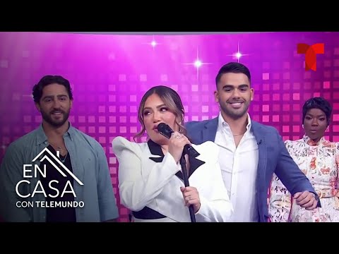 Luis 'Potro' Caballero y Helen Ochoa juegan Canta la Palabra | En Casa Con Telemundo