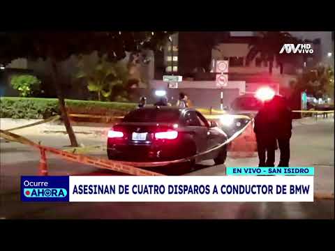 Hombre que iba a bordo de su auto es asesinado de 4 balazos en el corazón de San Isidro