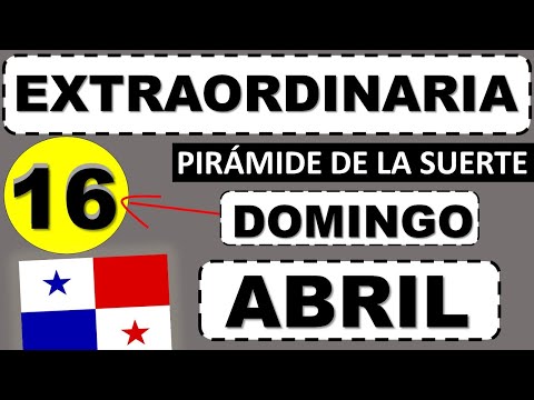 Pirámide Extraordinaria Sorteo Lotería de Panamá para el Domingo 16 de Abril 2023 Decenas y Suerte