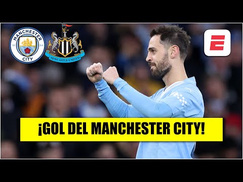 GOL DEL MANCHESTER CITY. Bernardo Silva anota el 1-0 ante el Newcastle | FA Cup