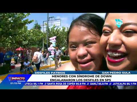 Menores con síndrome de Down engalanaron los desfiles en SPS