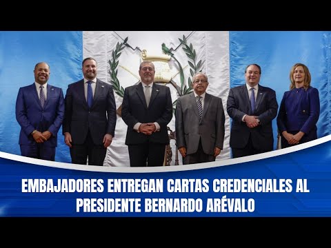 Embajadores entregan cartas credenciales al presidente Bernardo Arévalo