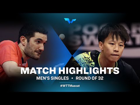 Table Tennis 🥍 Emmanuel Lebesson vs Lin Gaoyuan | MS | WTT Contender Muscat 2022 (R32)