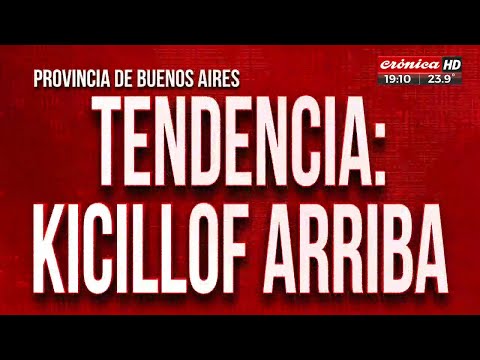 Tendencia en la provincia de Buenos Aires: Kicillof arriba