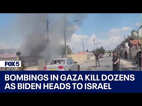 Israeli bombings in Gaza kill dozens as Biden heads to Israel, Jordan