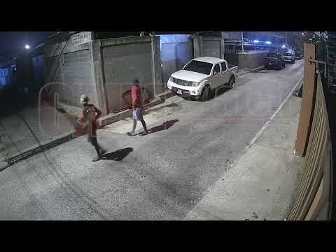 CCTV footage captured two men attempting to break into a vehicle in Silver Mill Street, San Juan