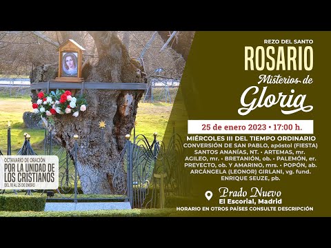 SANTO ROSARIO de hoy Miércoles (Misterios Gloriosos) en DIRECTO desde PRADO NUEVO a las 17:00 h.