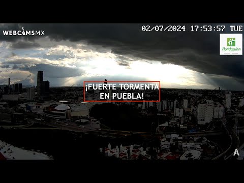 ? #PUEBLA | Fuerte tormenta, temible nube #EnVivo