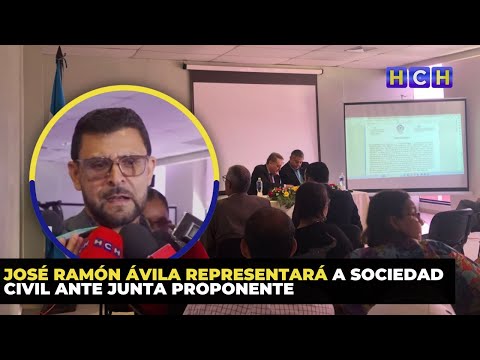José Ramón Ávila representará a Sociedad Civil ante Junta Proponente