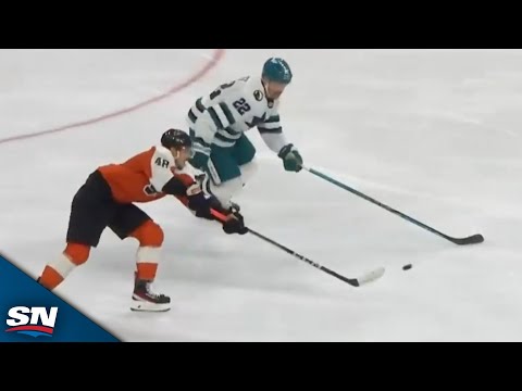 Philadelphia Flyers Morgan Frost Floats Perfect Saucer Pass to Joel Farabee for Breakaway Goal