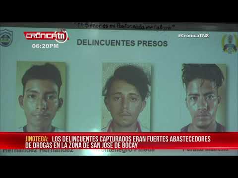 Policía Nacional captura a tres abastecedores de drogas en Jinotega – Nicaragua