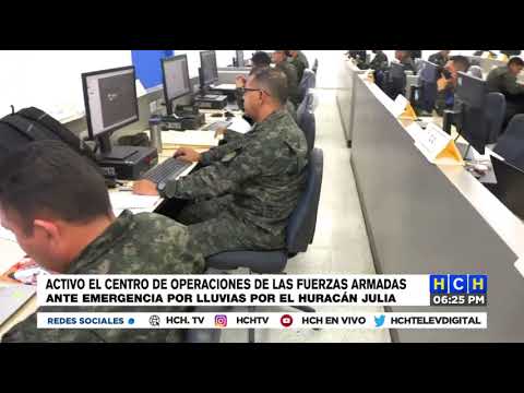 Fuerzas Armadas de Honduras se mantienen alerta ante lo que ocurre con el Huracán Julia