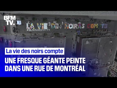 Black Lives Matter: une fresque géante peinte à Montréal