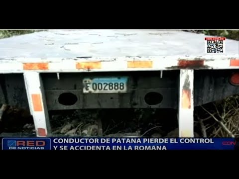 Conductor de patana  se accidente tras perder en control en La Romana