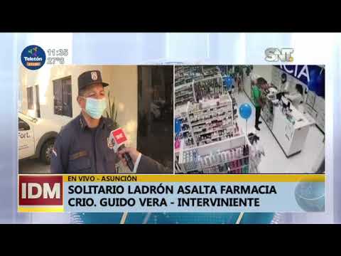 Solitario ladrón asaltó una farmacia en Asunción