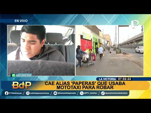 Cae alias Paperas en La Victoria: hampón usaba mototaxi para asaltar a compradores de Gamarra